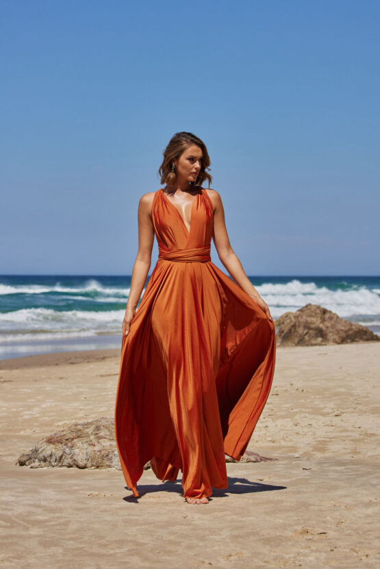 PO31 wrap dress burnt orange 13