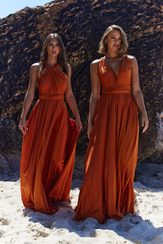 PO31 wrap dress burnt orange 3